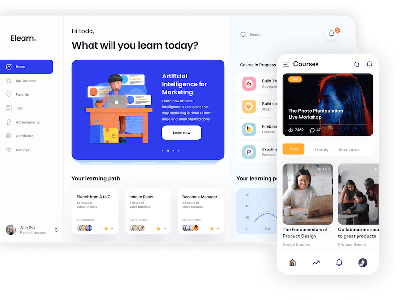 Mobile and Web App Screenshot