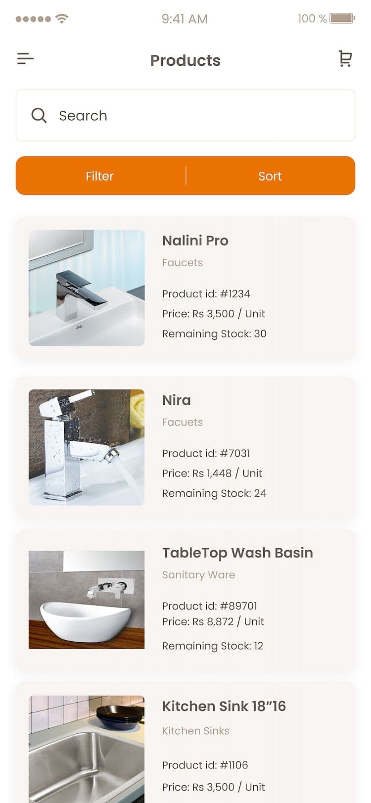 eCommerce Product Catalogue